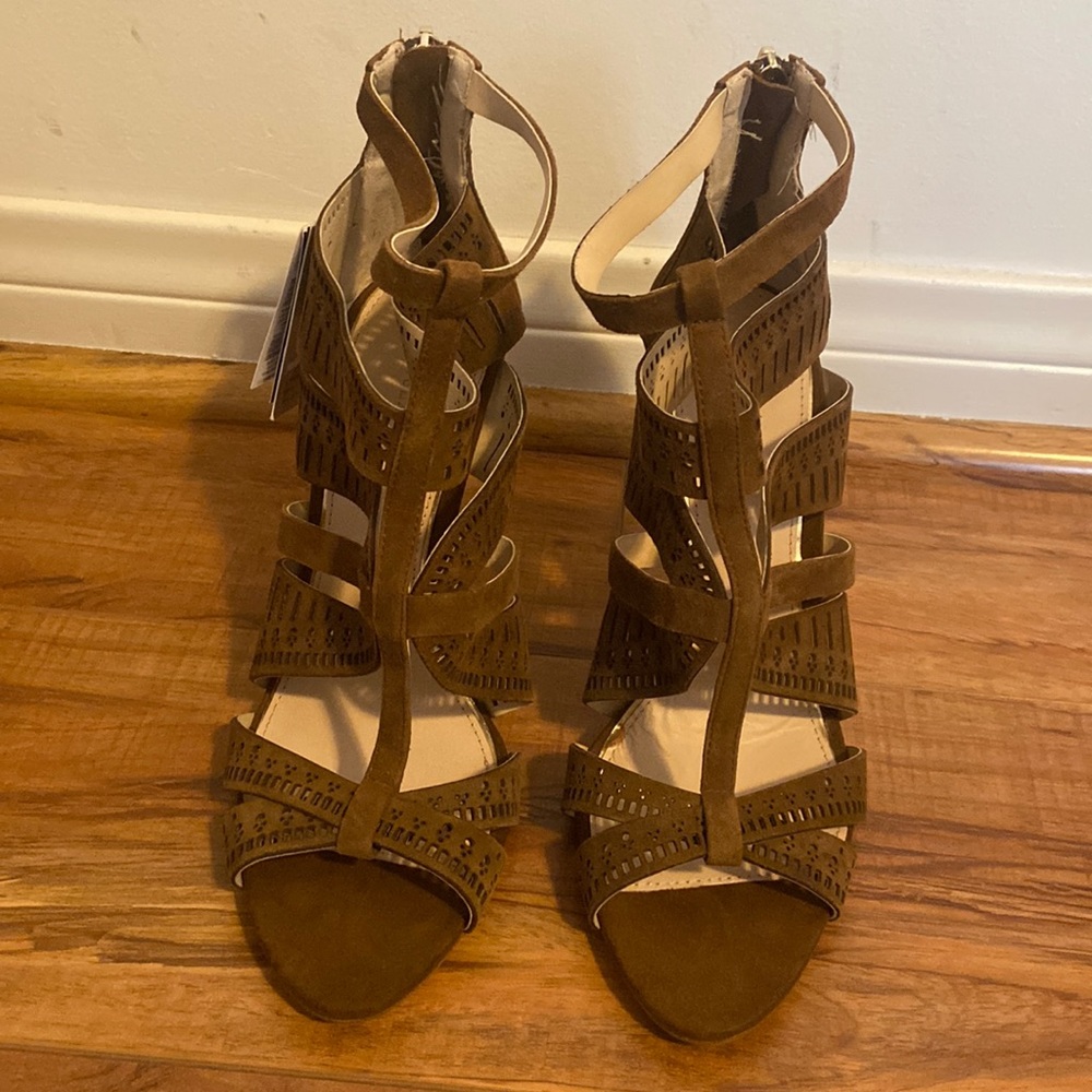 Zara Brown Leather Heels